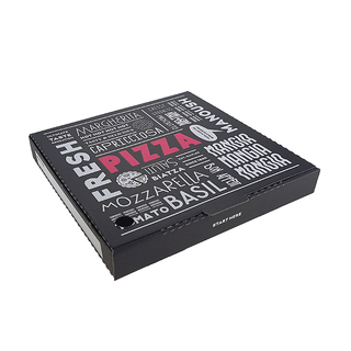11 Inch Pizza Boxes Printed Black