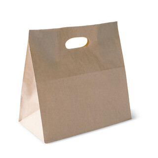 Greenmark Brown Kraft Takeaway Bag Die Cut Handle