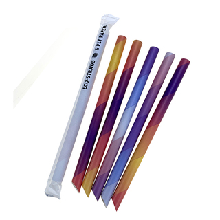 Bubble Tea Paper Straws Mixed 5 Ply Wrapped