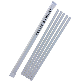 Jumbo Paper Straws White 5 Ply Wrapped