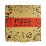 Printed Pizza Box Brown 15 Inch