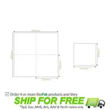 BioPak 2 Ply 1/4 Fold Corner Embossed Dinner Napkin - White