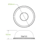 BioPak Clear Bio Dome Lid For 121mm Deli Bowls