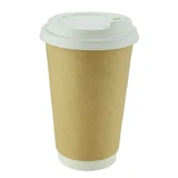 Kraft Double Wall 16oz Paper Coffee Cup