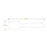 BioPak 9.5cm Wooden Ice Cream Spoon Wax Coated