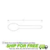 BioPak 10cm Wooden Tea Spoon Wax Coated
