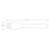 BioPak 16cm Wooden Fork Natural Unbranded