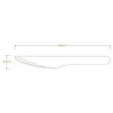 BioPak 16cm Wooden Knife Natural Unbranded