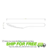 BioPak 16cm Wooden Knife Wax Coated