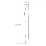 BioPak 19cm Wooden Knife Wax Coated