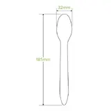 BioPak 19cm Wooden Spoon Wax Coated