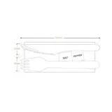 BioPak 16cm Wooden Fork, Knife, Napkin, Salt and Pepper Set Natural