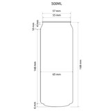 500mL Clear PET Can and Aluminium Drink Lid Set