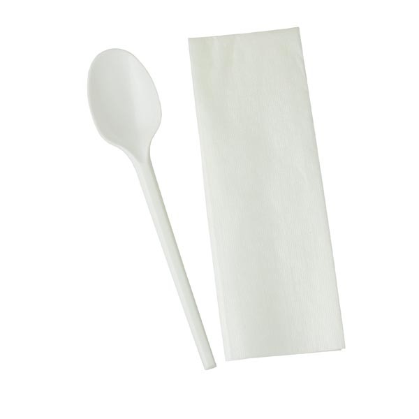 Cutlery Combo Pack Spoon/Napkin Set (Carton of 500)