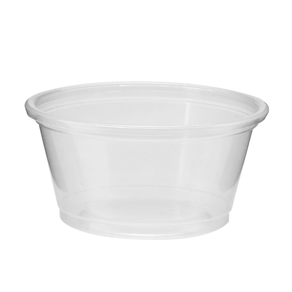 60mL Round Plastic Takeaway Sauce Container Bases 2500s