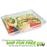 BioPak Clear Bioplastic Sushi Tray With Lid