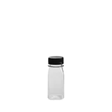 120mL Clear Square PET Bottle with Black Lid Set