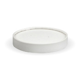 BioPak Paper Lid For 8oz Paper Bowls - White