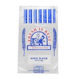 White Sliced Bread Bags - Blue Fresh Is Best