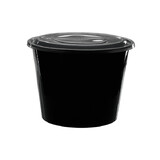 2000mL Tall Round Supa Bowls With Lids Black