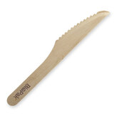 BioPak 16cm Wooden Knife Wax Coated