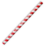 BioPak Jumbo Red Striped Paper Straws