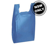 Large Plastic Carry Bag Blue