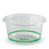 BioPak 700mL Wide Clear Bioplastic Deli Bowl