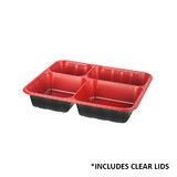 4 Compartment Bento Boxes With Lids (LZ-4)