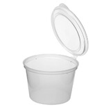 70mL Round Sauce Container With Hinged Lid