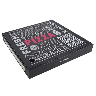 15 Inch Pizza Boxes Printed Black