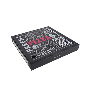 9 Inch Pizza Boxes Printed Black