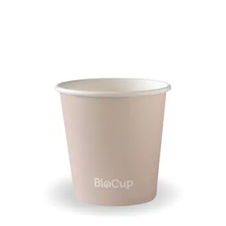 BioPak Single Wall Aqueous 4oz Coffee Cup Stone