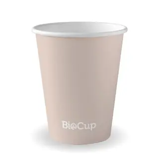 BioPak Single Wall Aqueous 8oz Coffee Cup Stone