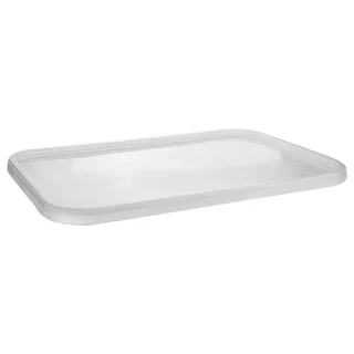 Budget Rectangular Plastic Takeaway Lids Natural