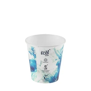 Aqua Single Wall 6oz Truly Eco Paper Cup