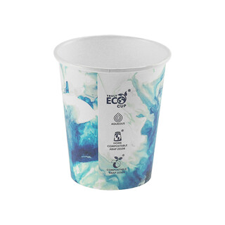 Aqua Single Wall 8oz Truly Eco Paper Coffee Cup