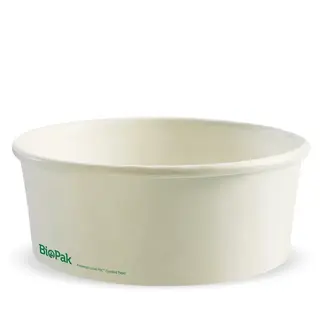 BioPak 1300mL Extra Large White BioBowls