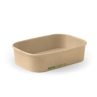 BioPak Paper 500mL Takeaway Container Base Kraft