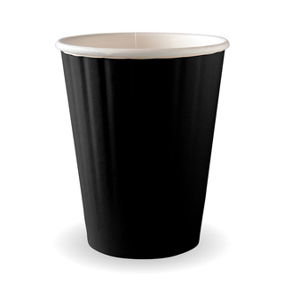 BioPak Double Wall Aqueous 12oz Coffee Cup Black