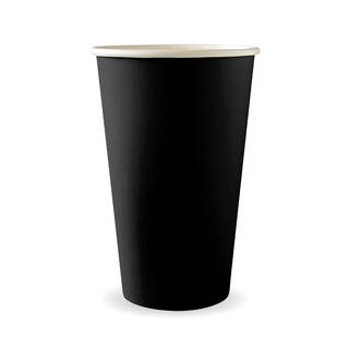 BioPak Single Wall Aqueous 16oz Coffee Cup Black