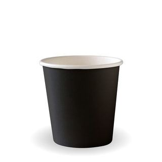 BioPak Single Wall Aqueous 4oz Coffee Cup Black