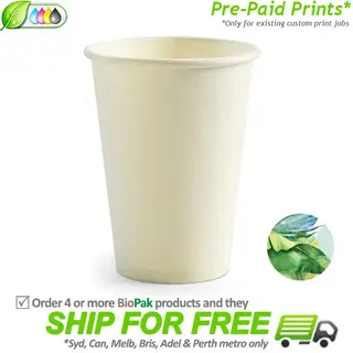 BioPak SW 12oz (80mm) Paper BioCup [SP Print]