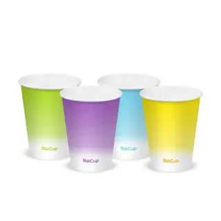 BioPak 12oz Mixed Colour Cold Paper Cup