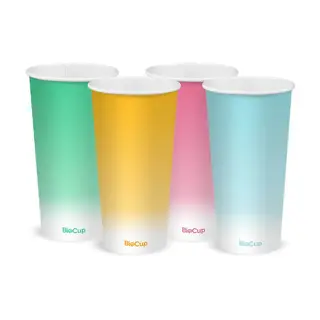 BioPak 20oz Mixed Colour Cold Paper Cup