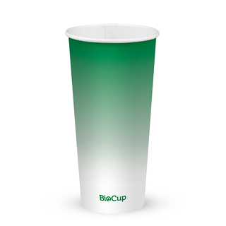 BioPak 22oz Green Cold Paper Cup