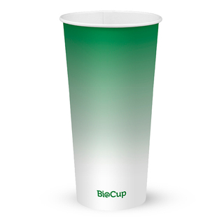 BioPak 32oz Green Cold Paper Cup