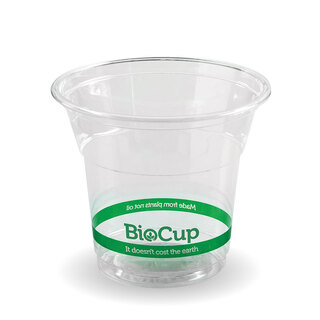 BioPak 150mL Clear Bioplastic Branded Cup