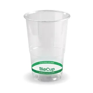 BioPak 280mL Clear Bioplastic Branded Cup