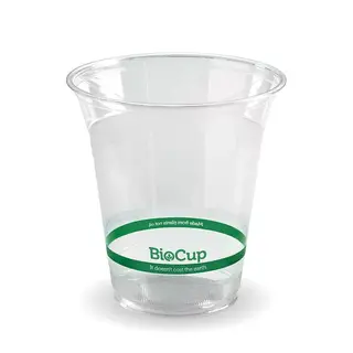 BioPak 360mL Clear Bioplastic Branded Cup